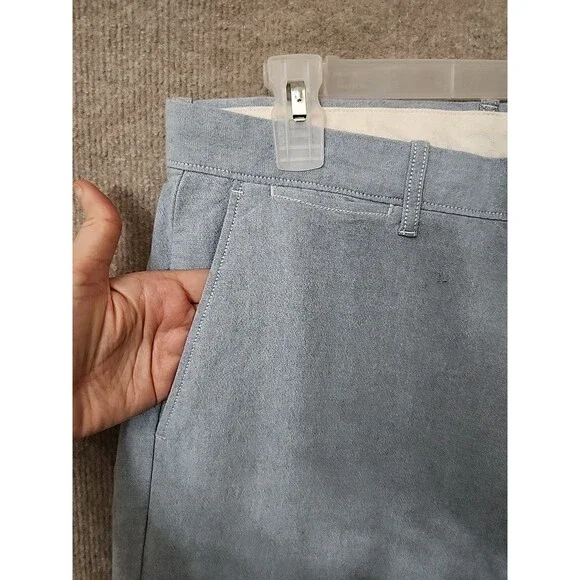 J Crew 770 Straight-fit Chino Pants Mens 34x30 Chambray Blue Stretch NEW